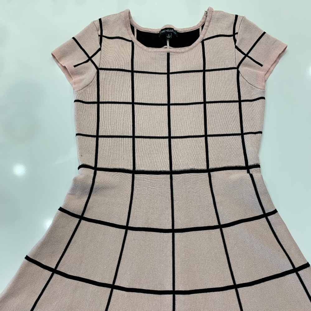 Light Pink and Black Mini Dress